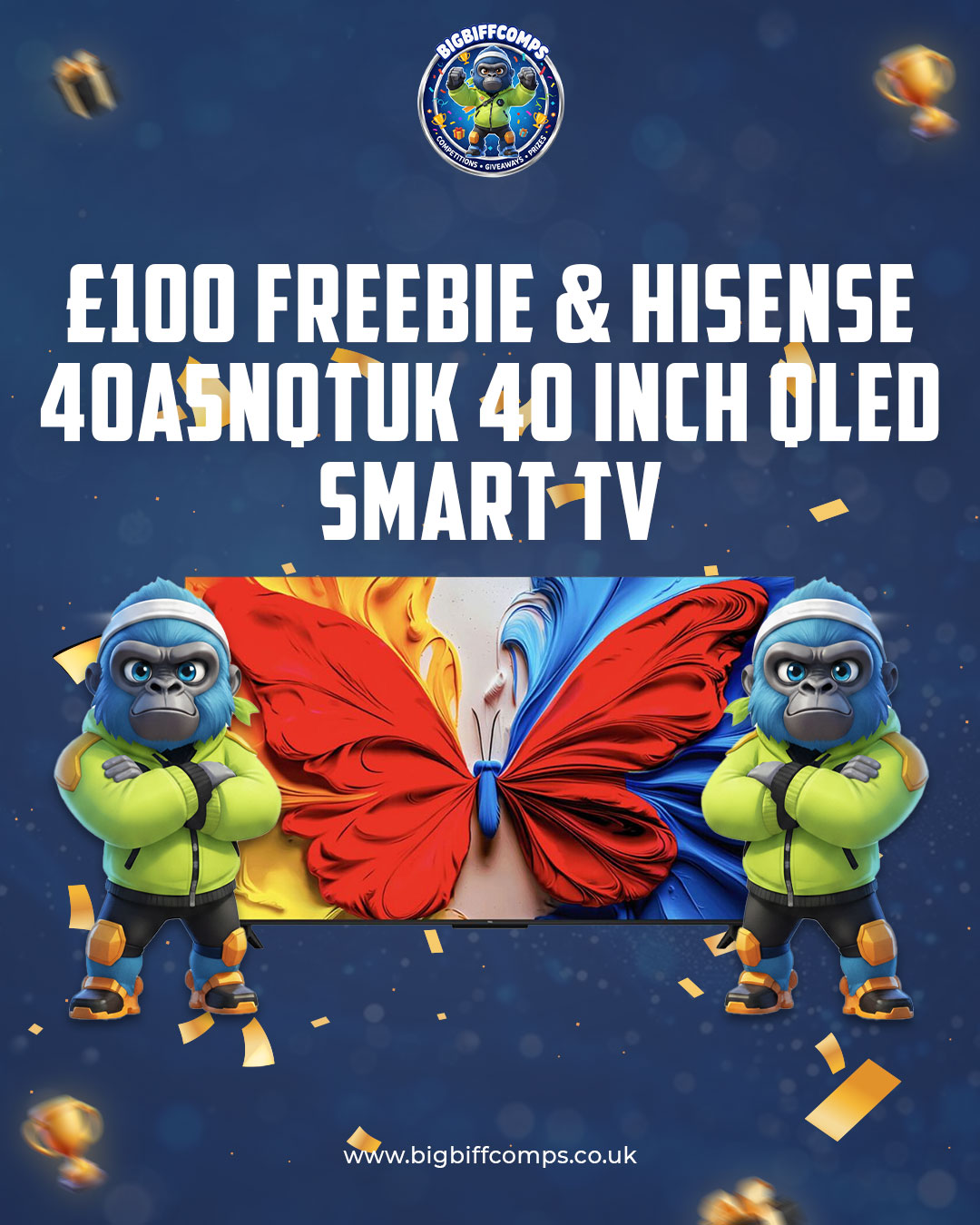 £100 FREEBIE & Hisense 40A5NQTUK 40 Inch QLED Smart TV